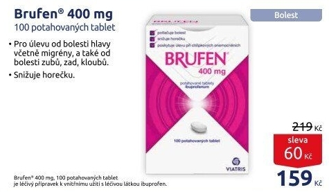 Tablety proti bolesti 400 Brufen Viatris