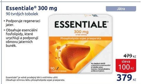 Tobolky k léčbě jaterních onemocnění Essentiale Sanofi