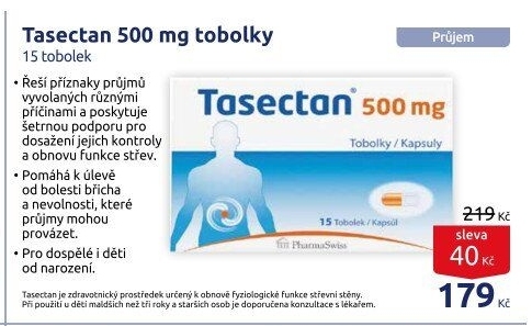 Tobolky proti průjmu Tasectan