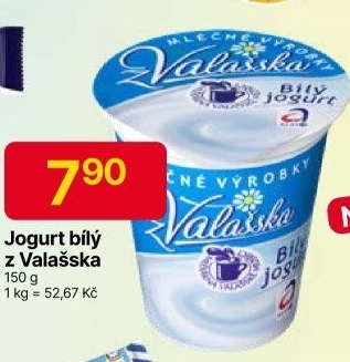 Bílý jogurt z Valašska Mlékárna Valašské Meziříčí