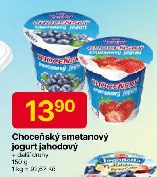 Jogurt smetanový ochucený Choceňský