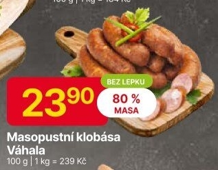 Masopustní klobása Váhala