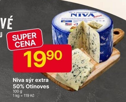 Sýr Niva extra Mlékárna Otinoves