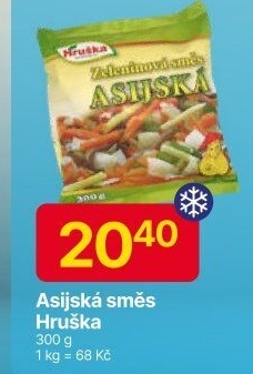 Zeleninová asijská směs mražená Hruška