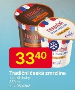 Zmrzlina česká tradiční Prima