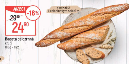 Bageta celozrnná