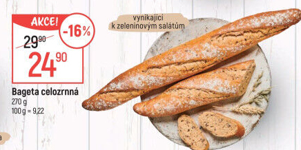 Bageta celozrnná