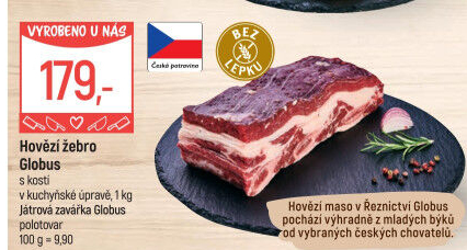 Hovězí žebra s kostí Globus