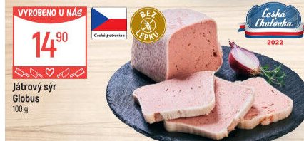 Paštika játrový sýr Globus