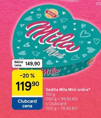 Bonboniéra srdce mini oplatky Mila Sedita