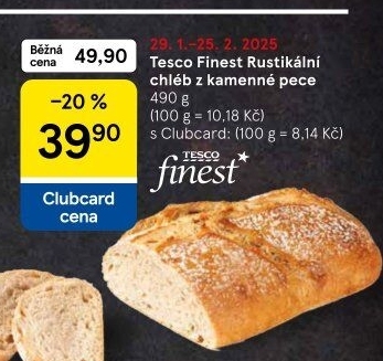 Chléb rustikální Tesco Finest