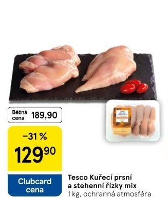 Kuřecí řízky mix Tesco