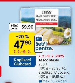 Máslo Tesco