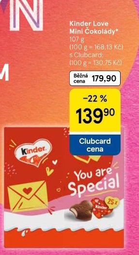 Mini čokoládky Kinder