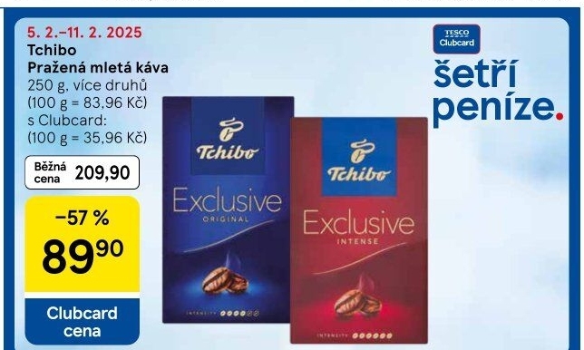 Mleté kávy Tchibo