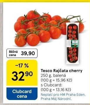 Rajčata cherry Tesco