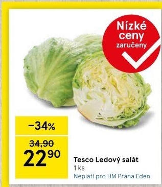 Salát ledový Tesco