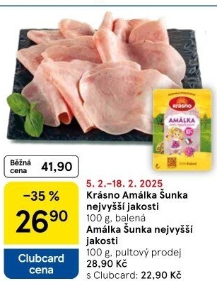 Šunka Amálka nejvyšší jakosti Krásno