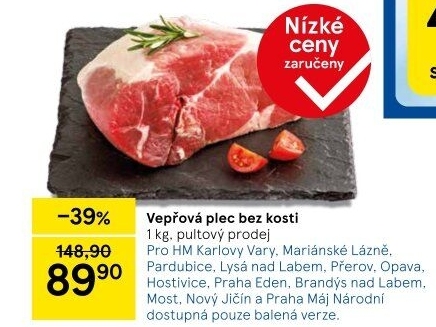 Vepřová plec bez kosti