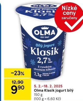 Bílý jogurt Klasik Olma