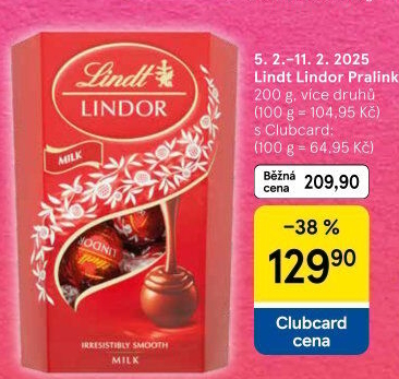 Bonboniéra Pralinky Lindor Lindt
