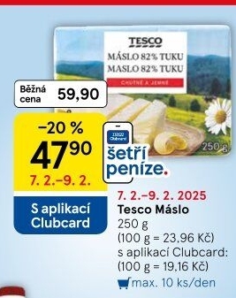 Máslo Tesco