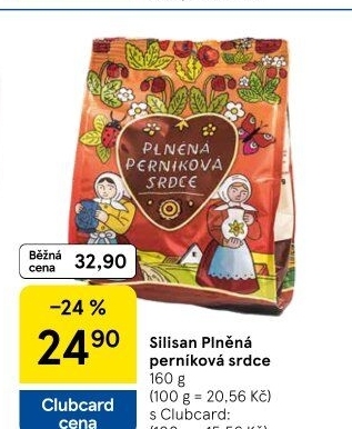 Plněná perníková srdce Silisan