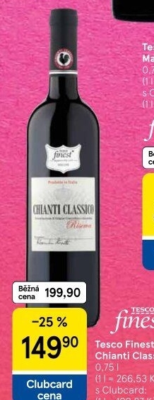 Víno Chianti Classico Tesco Finest
