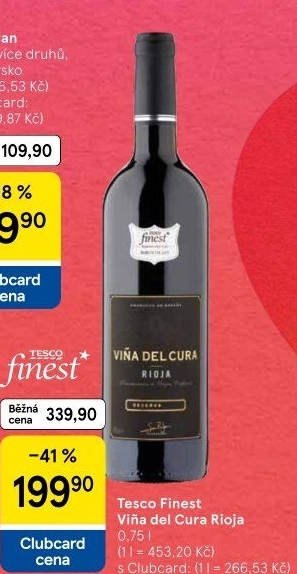 Víno Vińa del Cura Reserva Rioja Tesco Finest