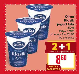 Bílý jogurt Klasik Olma