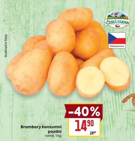 Brambory konzumní pozdní Česká farma