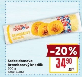 Knedlík bramborový Srdce Domova
