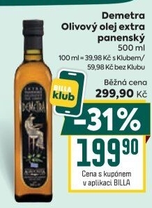 Olivový olej extra panenský Demetra Agrocreta