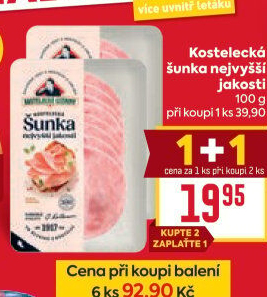 Šunka nejvyšší jakosti Kostelecké uzeniny