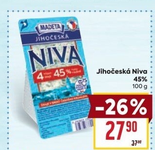 Sýr Niva Jihočeská 45% Madeta