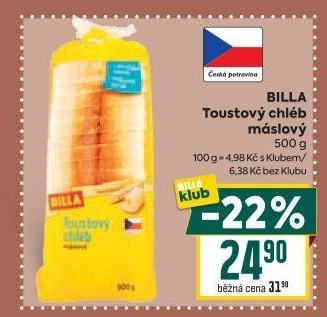 Toustový chléb Billa