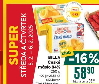 Máslo Billa