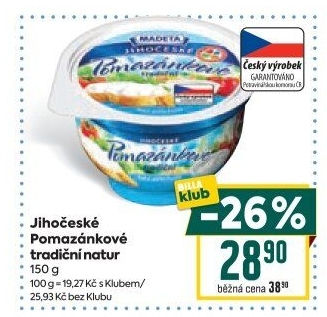 Tradiční pomazánkové Jihočeské Madeta