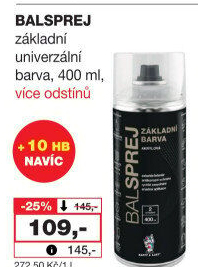 Univerzální základní barva ve spreji Balsprej Barvy a laky Hostivař