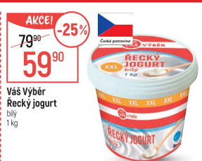 Jogurt řecký bílý Váš Výběr
