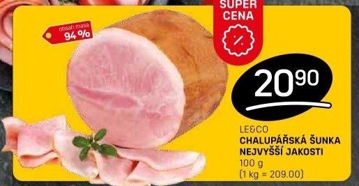 Chalupářská šunka nejvyšší jakosti Le&amp