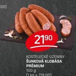 Šunková klobása Prémium Kostelecké uzeniny