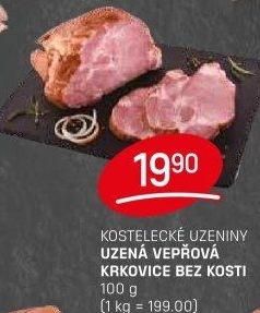 Vepřová krkovice uzená bez kosti Kostelecké uzeniny