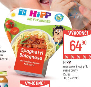 Hotové pokrmy bio HiPP