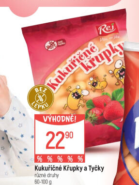 Kukuřičné tyčky bez lepku Rej
