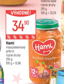 Příkrm masozeleninový Hami