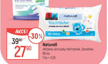 Vlhčené ubrousky dětské Natuvell
