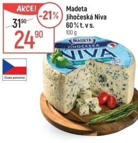 Sýr Niva Jihočeská 60% Madeta