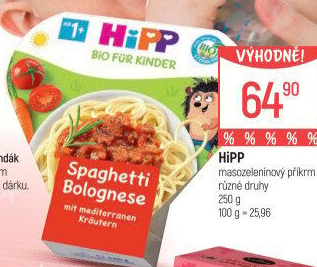 Hotové pokrmy bio HiPP