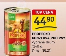 Konzerva pro psy Propesko